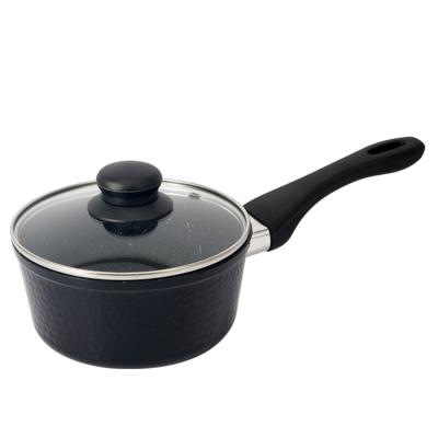 China Shanghai Viable OUDON Custom High Quality Die Cast Aluminum Nonstick Kitchen Cookware Sauce Pan With Lid for sale