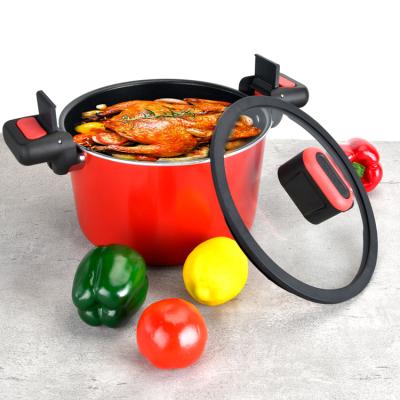 China Large Non Sustainable Stick Aluminum Custom Pressure Cooker Low Cookware for sale