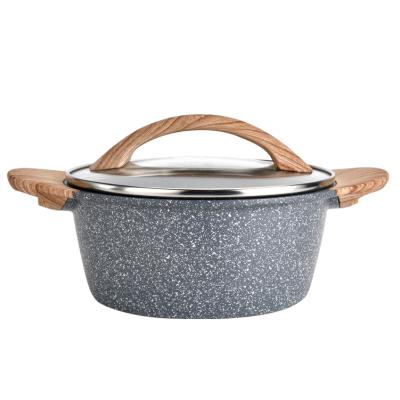 China Durable High Quality Die Cast Aluminum Stick Casserole Non Coating Non Stick Casserole for sale