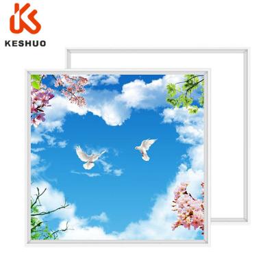 China Modern Frameless Artificial Cloud Ceiling Modern Blue Sky Picture Panel Light KESHUO Virtual Sky Led Lighting for sale