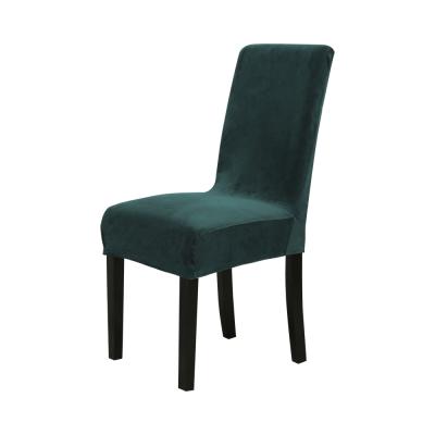 China High quality simple chair back and seat cover with price solid color luxury velvet chair cover for sale