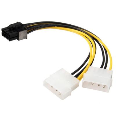 China Video Game Player 4 Pin Male To 2*4 Pin Famale Power Cable IDE 4pin 1 Power Cord Split 2 Power Adapter for sale