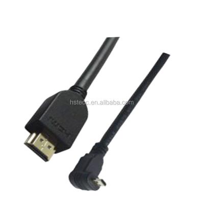 China Multimedia 10m Gold Plated 90 Type D Micro D Degree HDMI Male To Male HDMI Adapter Cable for sale