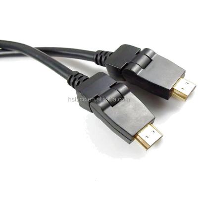 China 4K Multimedia High Speed ​​HDMI Cable Swivel Connectors Black HDMI To HDMI 180 Degree Rotating Cable Swivel for sale