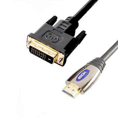 China Multimedia DVI-D to HDMI to HDMI Cable DVI24+1 , HDMI to DVI Single Link Cable Computer to TV HD Projector Cable for sale