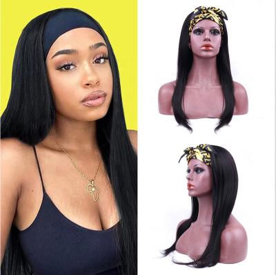 China Straight Hair Bone 180% Density Hairband Hair Band Wigs For Black Women for sale