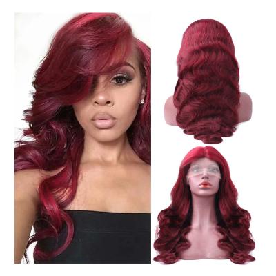 China Cheap Price 250 Body Debsity 99J Lace T Part Wigs 13x4x1 HD Transparent Lace Wigs For Black Women for sale