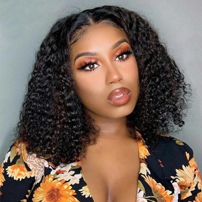 China Best Selling Curly Wave Brazilian Virgin Human Hair Wigs 180 Density Full Lace Front Wigs 13x4 Wave Lace Front Wigs for sale