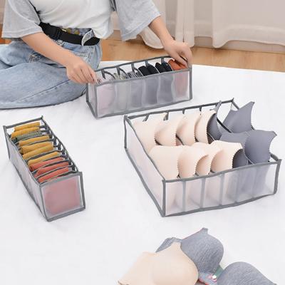 China Foldable Clothes Storage Box Divider Bag Jeans Split Closet Drawer Divider Storage Box Wardrobe Clothes Organizer for sale