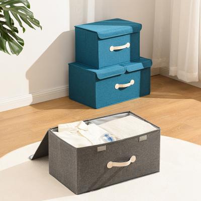 China Collapsible Collapsible Clothes Storage Box Home Clothes Folding Storage Bin Storage Kids Toys Cloth Organizer for sale