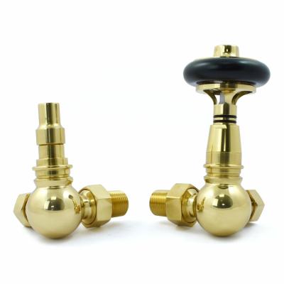 China HOPERADS TRV General Traditional Corner Polished Brass Radiator Valves for sale