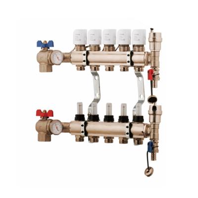 China Modern Brass Underfloor Heating Manifold Underwater Pumps Manifold Heater System for sale