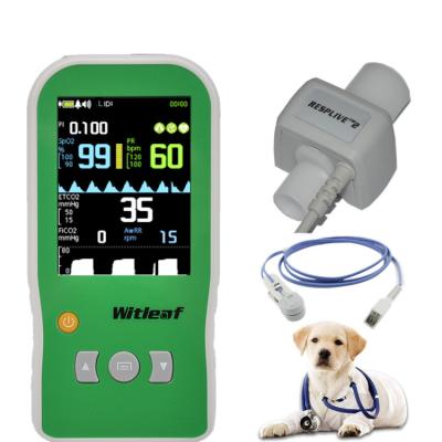 China Animals/Pets Veterinary Medical Equipment Handheld Pulse Oximeter Capnograph with CE ISO SPO2 EtCO2 Oximetro Pulse Oxygen PR Breathing for sale