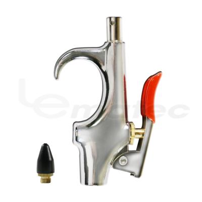 China Zinc Plated Thumb Lever Pneumatic Gun With Nozzle Rubber Air Gun Compressor Brass Tool Taiwan Made for sale