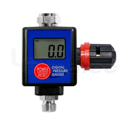 China Digital Gauge Digital Gauge with Air Regulator Valve Digital Spray Paint Gun Air Pressure Regulator Gauge for sale