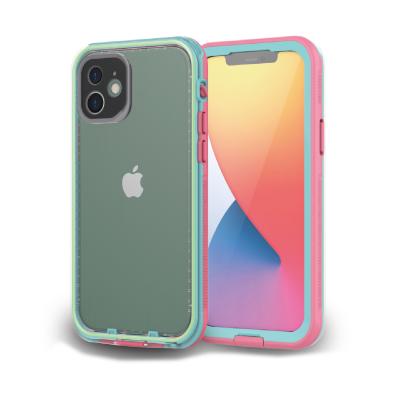 China Unique Oxterlai For iPhone12 Phone Case Heavy Duty Drop Protection Built-in Screen Protector Full Case Camera&Screen Protection for sale