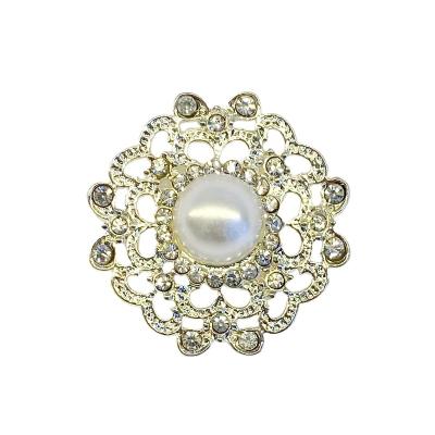 China High Quality PEARL Pearl Women's Jewelry Inspired Designer Brooches And Pins Fashionable Women Crystal Rhinestone for sale