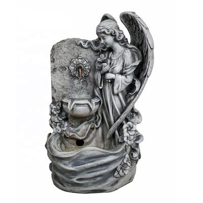 China Polistone Polyresin Angel Waterfall Water Feature Angel Decor Indoor Outdoor Graceful Water Fountain for Garden Patio Backyard Deck Home for sale