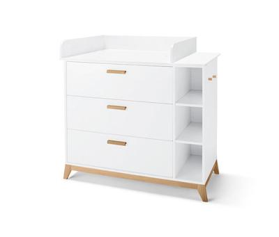 China Modern Infant Baby Furniture Wooden Changing Table With Three Drawers for sale