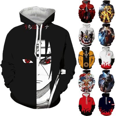 China Custom Anti-wrinkle 3D Logo Printed Hoodie Anime Pullover Oversized Washed Polyester Men Male Streetwear Sublimation Sweatshirt Hoodies for sale