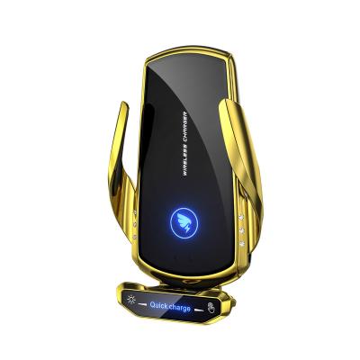 China ALL Cell Phones Sun-exposed Car Charger Auto-sensor Phone Holder 15W Wireless Fast Magnetic Charging for sale