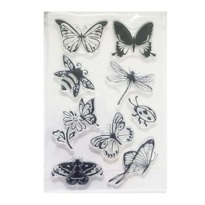 China Customized Butterfly & Dragonfly Clear Stamps Wholesale Craft Invitations Clear Stamps for sale