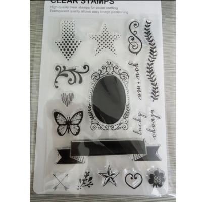 China Customized Clear Invitations Silicone Scrapbook Stamps Display for sale