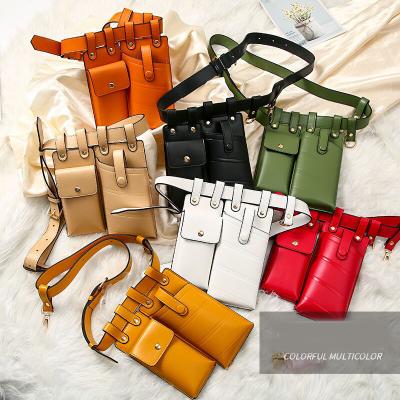 China Water Proof PU Leather Fanny Girl Packs For Women Waist Bag With Removable Belt Fashion Belt Bags for sale