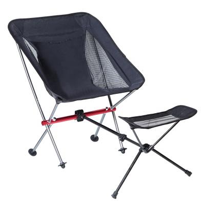 China Modern Black Beach Portable Camping Chairs With Low Back Custom Adjustable Foldable Aluminum Outdoor Camping Chair For Fishing for sale