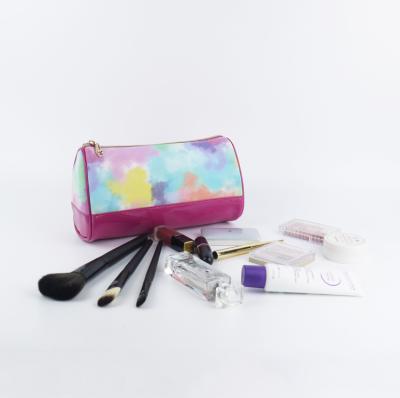 China Fashoion Ladies Watercolor Pink PVC Beauty Bag Hot Selling Cosmetic Bag Custom Make Up for sale