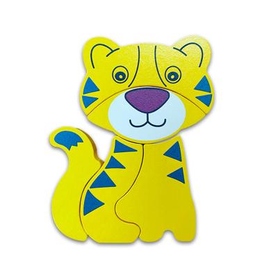 China High End Custom Wooden 3D Jigsaw Jigsaw Toys Children Cartoon Toy For Children Cartoon Animal Vehicle Wooden Toddler Jigsaw Puzzles for sale