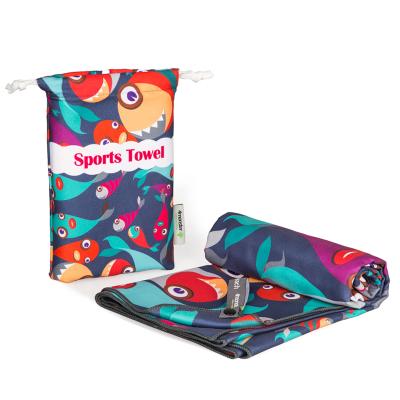 China Compressed Microfiber Beach Towel Sports Quick Dry High Quality Towel for sale