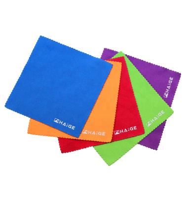 China Sustainable Customized Logo Eye Glass Microfiber Cleaning Cloth for sale