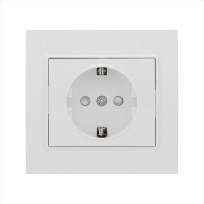 China ANTI-FIRE PC 250V 16A SCHUKO OUTLET, SCHUKO ELECTRICAL OUTLET, BRUSHED PC FRAME. for sale