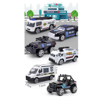 China Diecast Toy Alloy Metal Vehicle Toy Set Children Playing Game Toy Mini Police Car Toys for sale