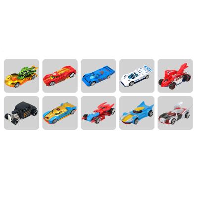 China Toy Mini Size Design Cute Cartoon Alloy Diecast Car Set Building Block Display Rack Alloy Vehicle Cars for sale