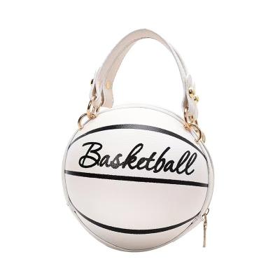 China 2023 Cute Ladies Handbags Large Capacity Bag Purse Basketball Round Women Handbags Korea Chain Shoulder Bag Accept Logo Custom for sale