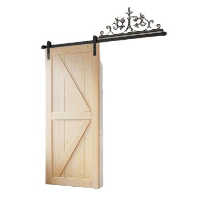 China Latest Decoration SZD Design Sliding Wooden Roller Barn Door Hardware Closet Track Kit Single for sale