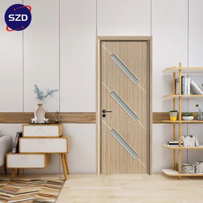 China Sound Insulation SZD Fiberglass Door Interior Wooden Doors MDF Soundproof Door for sale