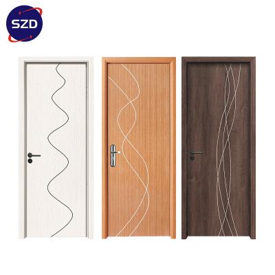 China Sound Insulation SZD Wooden Doors For House Interior Doors MDF Soundproof Barn Door for sale