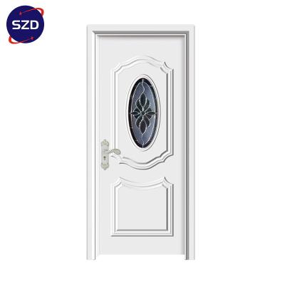 China Pressure Decoration SZD Heat Resistant Eco Friendly Waterproof Transfer Polymer WPC Interior Wood Door for sale