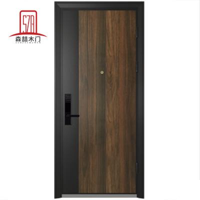 China Turkey Steel Wood Decoration SZD Italian Security Steel Doors for sale