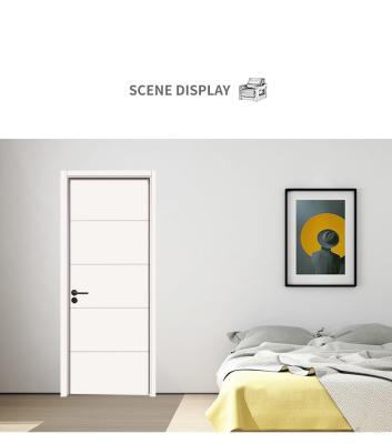 China SZD Modern Solid Wood Interior Swing Flush Wooden Doors For Bedroom for sale