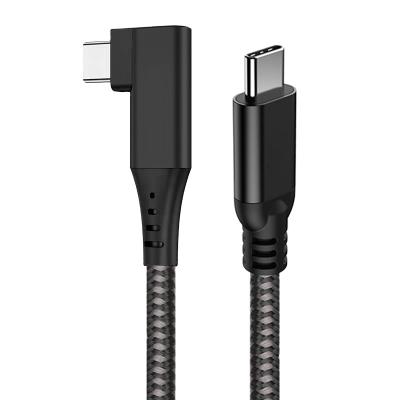 China Cell Phone Right Angle 90 Degree Gen1 USB 3.2 Type C / TYPE-C Cable For Mobile Phone for sale