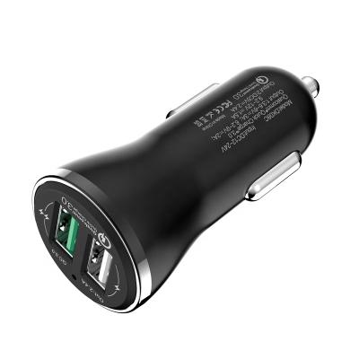 China 30W USB Car Charger 30W Car Mobile Phone Dual Port USB Power Bank Socket Mobile Phones QC 3.0 and 2.4A Fast Charger 3.0 Car Charger for sale