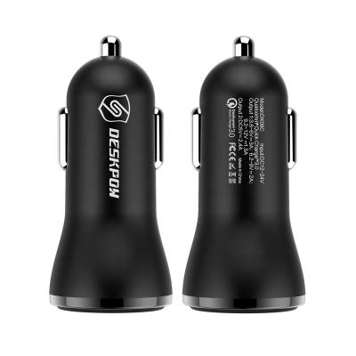 China Universal Mobile Phone 3.5A QC3.0 Fast Car Charging QC 3.0 Fast Car Charger TYPE TO C Dual USB Port Fast Car Charger for sale