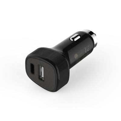 China Portable MOBILE PHONE PD+2.4A Charger 2 USB Port USB Car Charger for sale