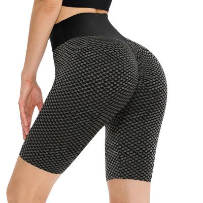 China High Waisted Biker Shorts crac! crack! Breathable Booty For Women Yoga Shorts Set Solid Material Workout Fitness for sale