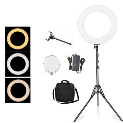 China Shine RL-480 Studio Photography Led Light Kit Dimmable 18Inch 60W Selfie Ring Light With Tripod Video Stand for sale