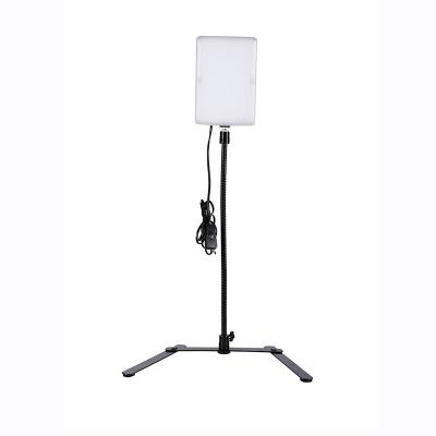 China Foldable Fill Light Studio LED Light Panel Table Lamp with Flexible Metal Arm Adapter with Table Light Stand for sale